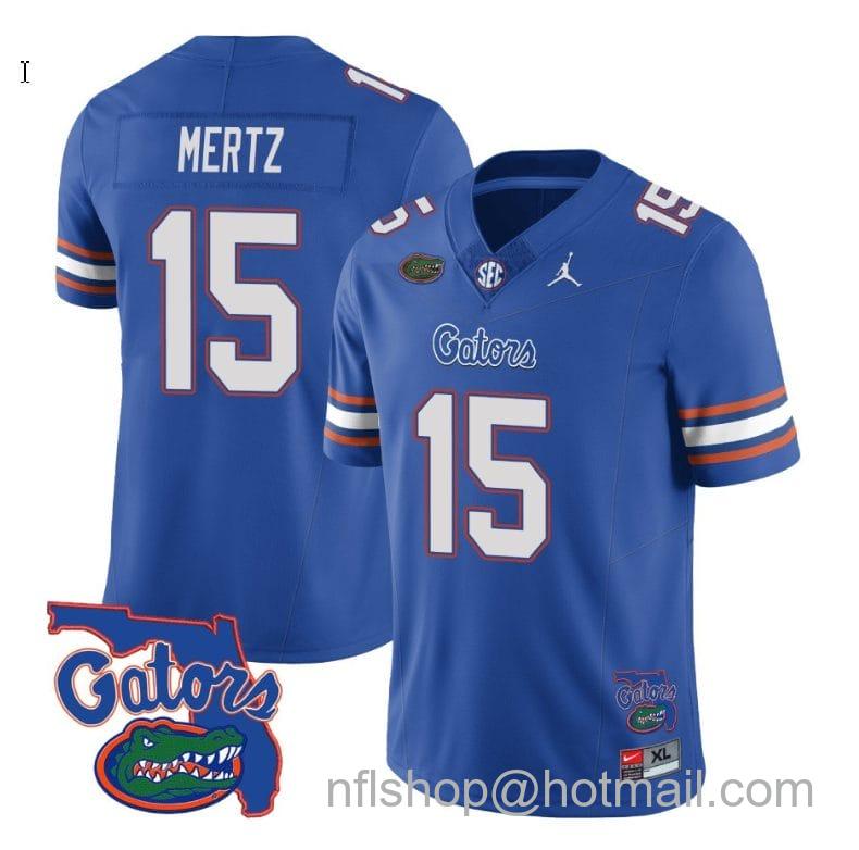 Men's Jordan Brand Graham Mertz Jersey #15 Florida Gators Vapor Limited College Football Royal