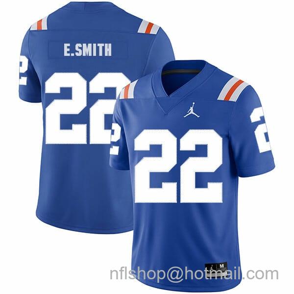 Men's Jordan Brand Florida Gators #22 Emmitt Smith College Football Jersey Blue