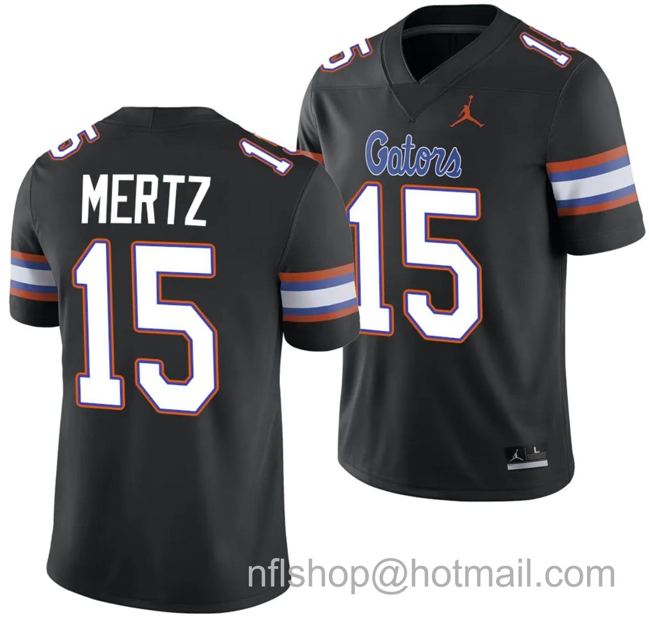 Men's Jordan Brand Graham Mertz Jersey #15 Florida Gators Alternate College Football 2023-24 Black