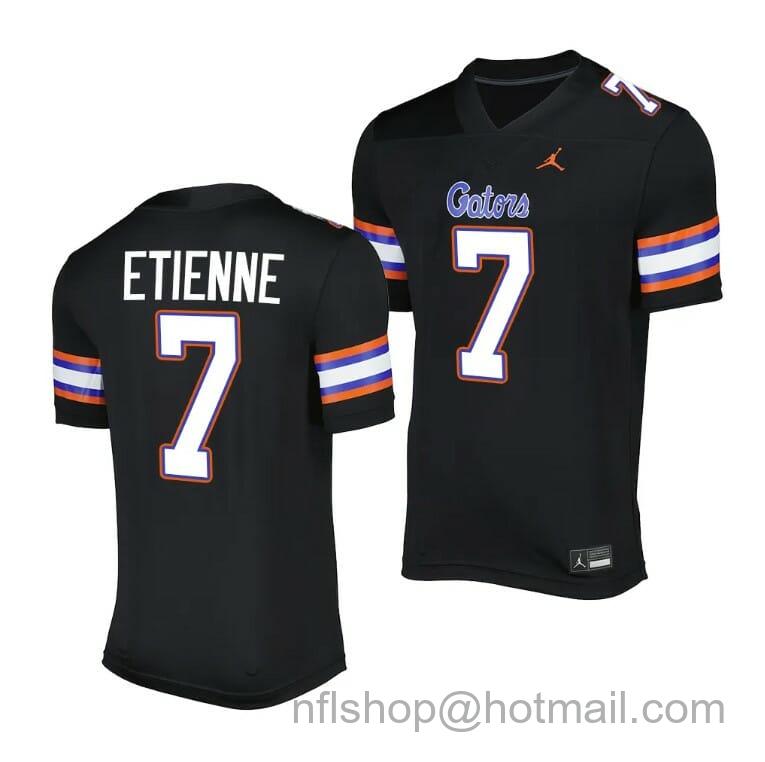 Men's Jordan Brand Florida Gators Trevor Etienne Jersey #7 Alternate Game Black 2023 Salute To Service Uniform