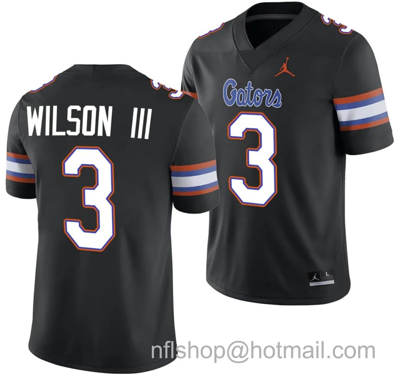 Men's Jordan Brand Eugene Wilson III Jersey #3 Florida Gators Alternate College Football 2023-24 Black