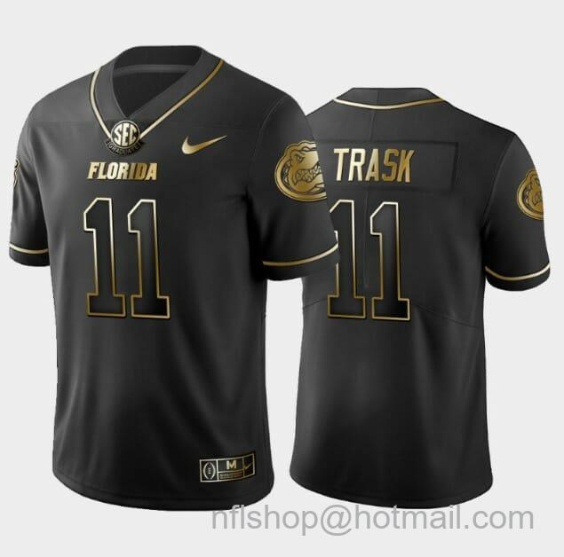 Men's Nike Florida Gators Kyle Trask Jersey Black 2019 Golden Edition Limited College Football