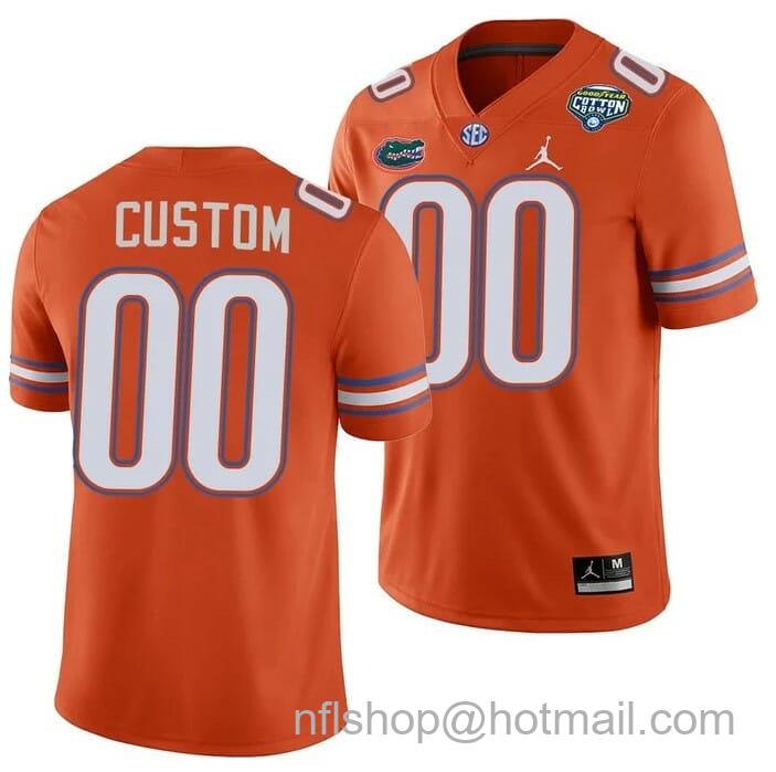 Men's Jordan Brand Florida Gators Custom Jersey 2020 Cotton Bowl Classic Orange College Football