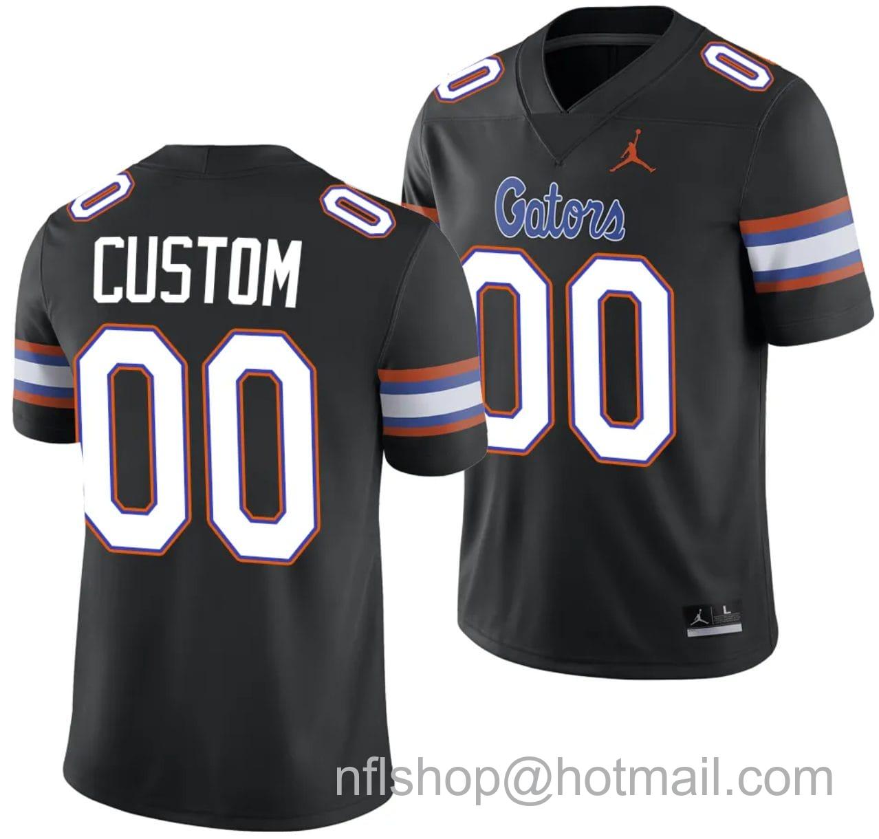 Men's Jordan Brand Custom Florida Gators Jersey Name and Number Alternate College Football 2023-24 Black