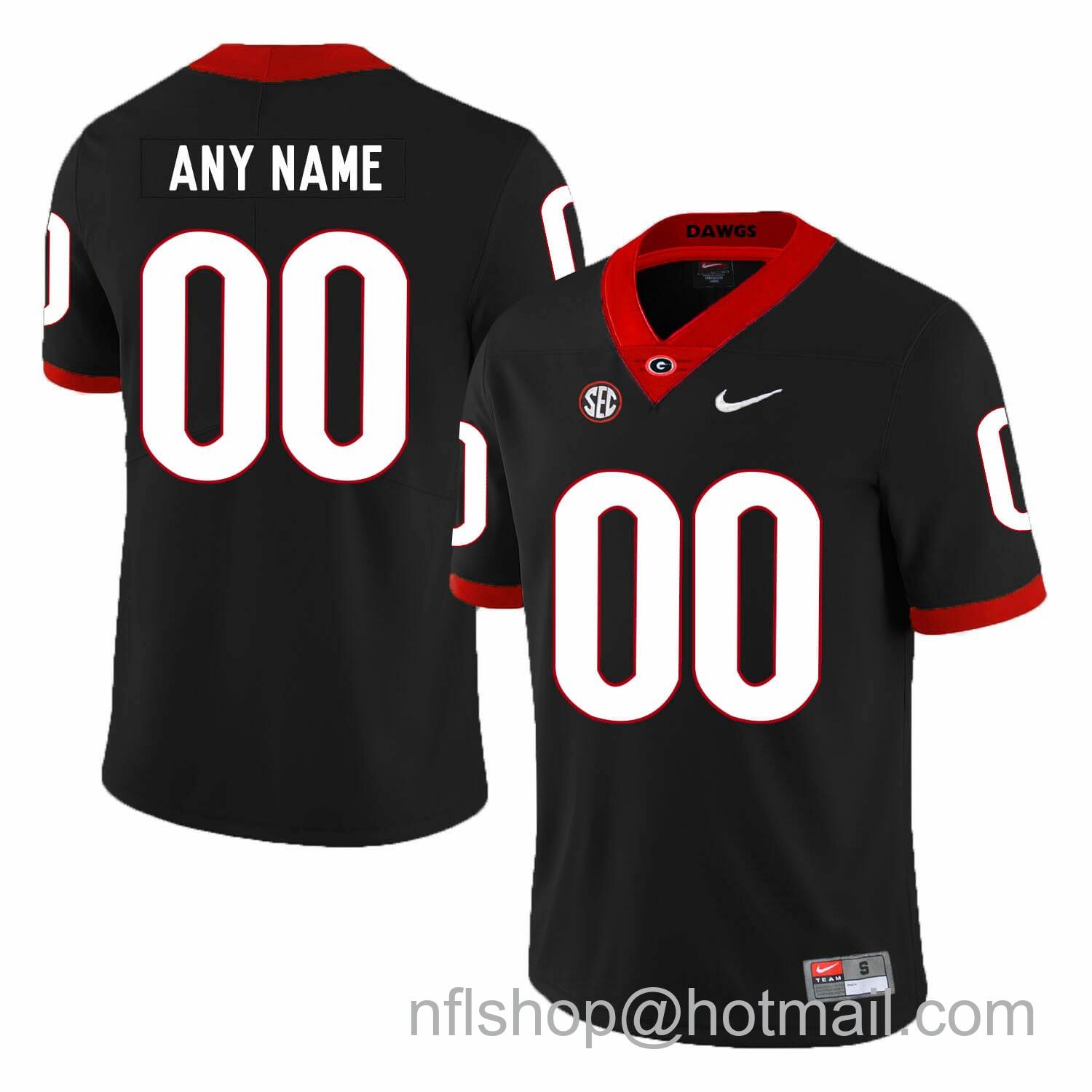 Men's Nike Georgia Bulldogs Custom Jersey Name Number Football Black