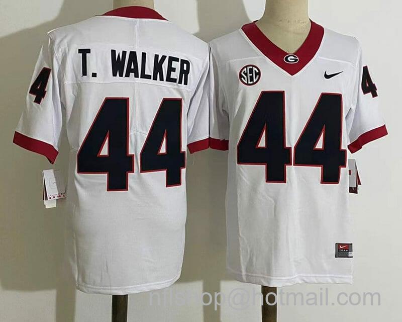 Men's Nike Georgia Bulldogs #44 Travon Walker NCAA Football Jersey White