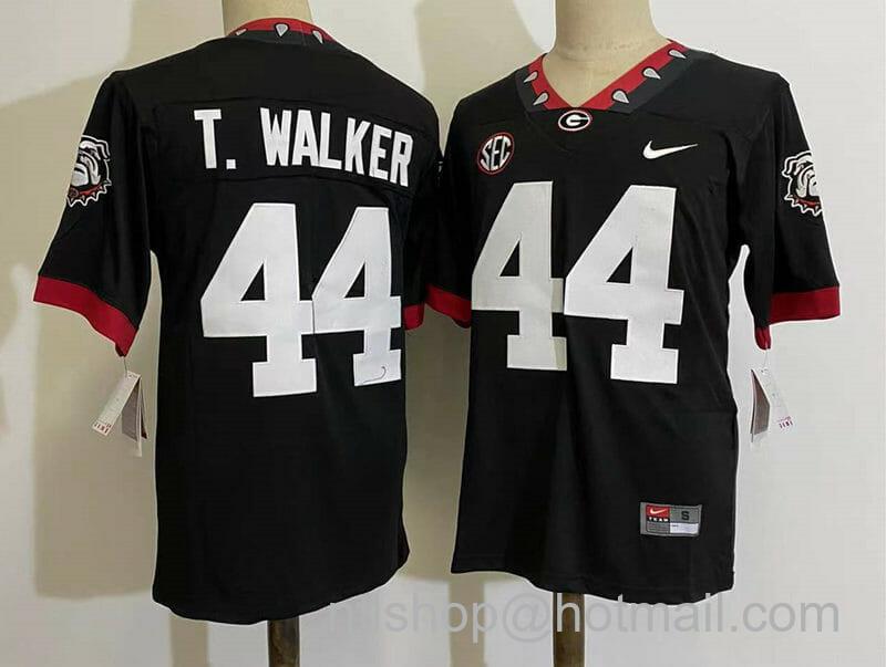 Men's Nike Georgia Bulldogs #44 Travon Walker NCAA Football Jersey Black