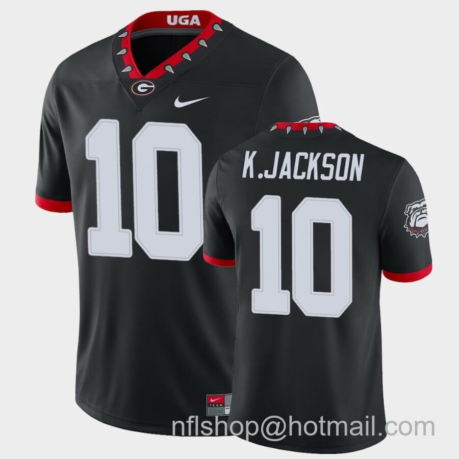 Men's Nike Georgia Bulldogs #10 Kearis Jackson Black College Football Alternate Game Jersey