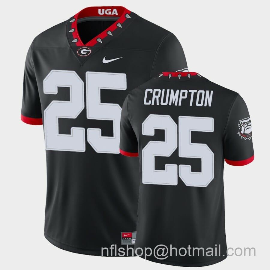 Men's Nike Georgia Bulldogs #25 Ahkil Crumpton Black College Football Alternate Game Jersey