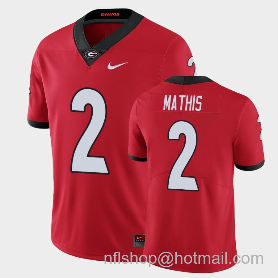 Men's Nike Georgia Bulldogs #2 DWan Mathis Red Limited Jersey