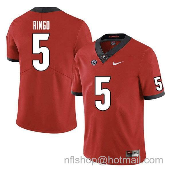 Men's Nike Georgia Bulldogs Kelee Ringo Jersey #5 College Football Game Red