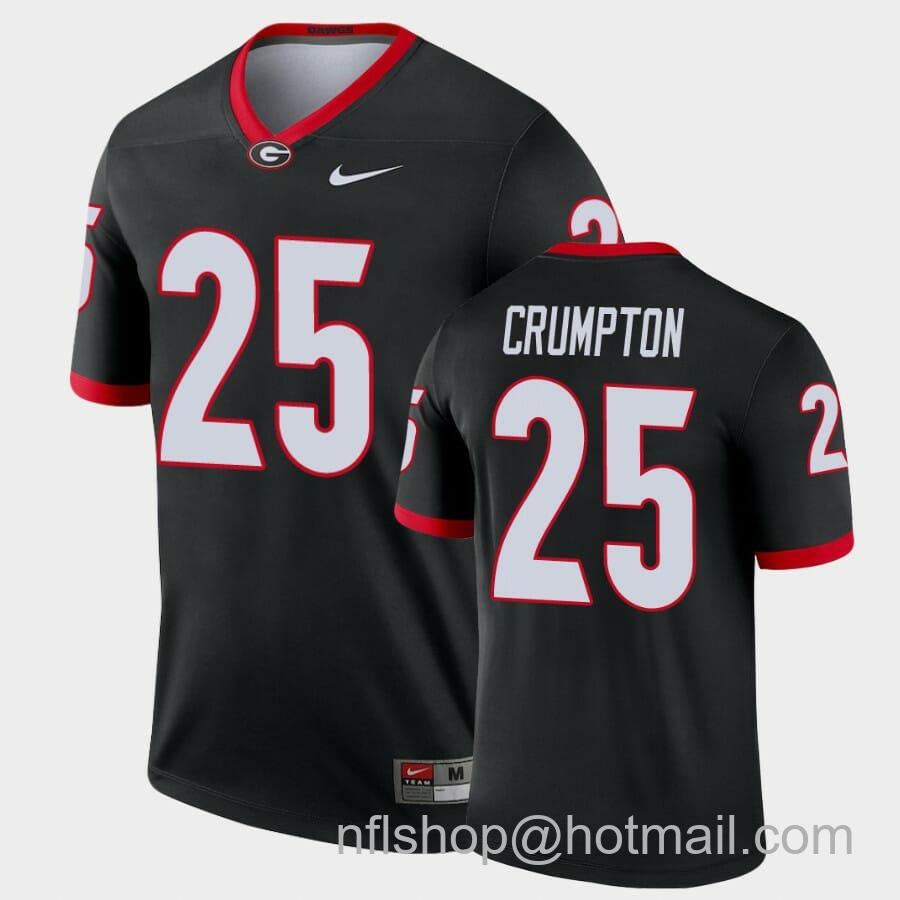 Men's Nike Georgia Bulldogs #25 Ahkil Crumpton Black Legend Alternate Jersey