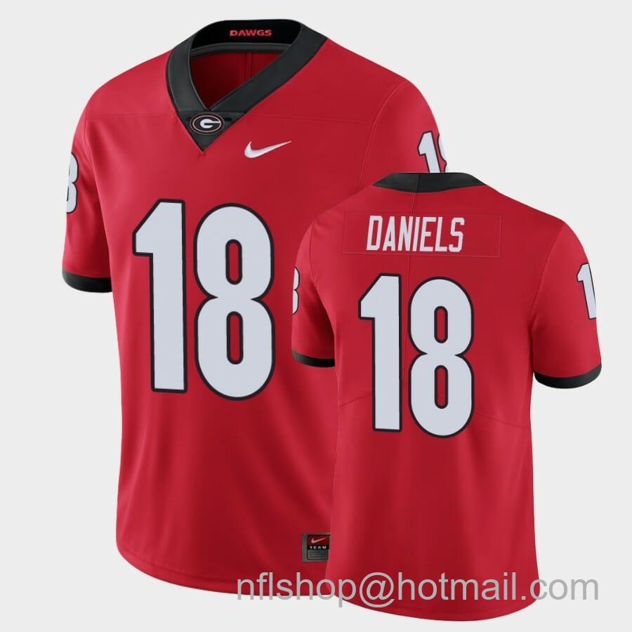 Men's Nike Georgia Bulldogs #18 JT Daniels Red Limited Jersey