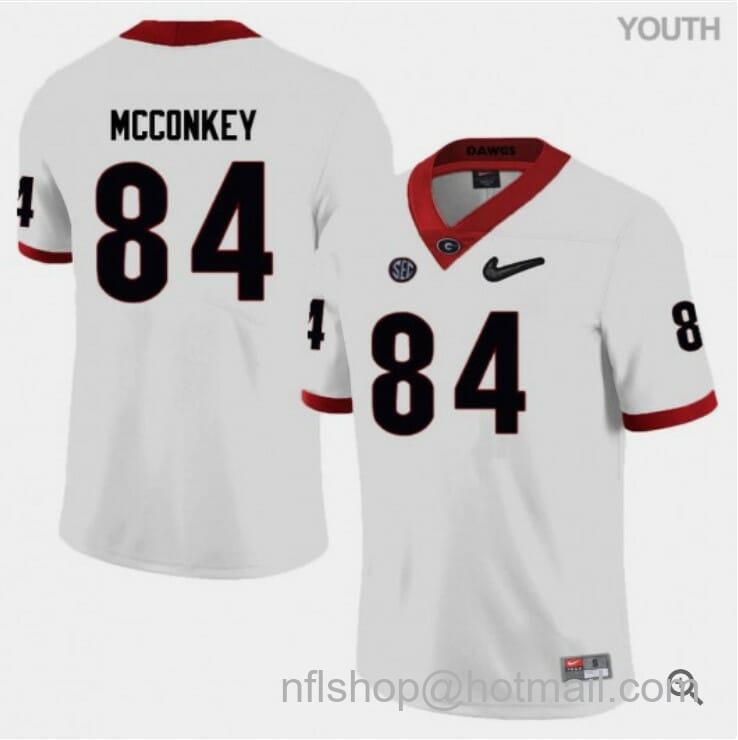 Men's Nike Ladd Mcconkey UGA Jersey #84 College Football White