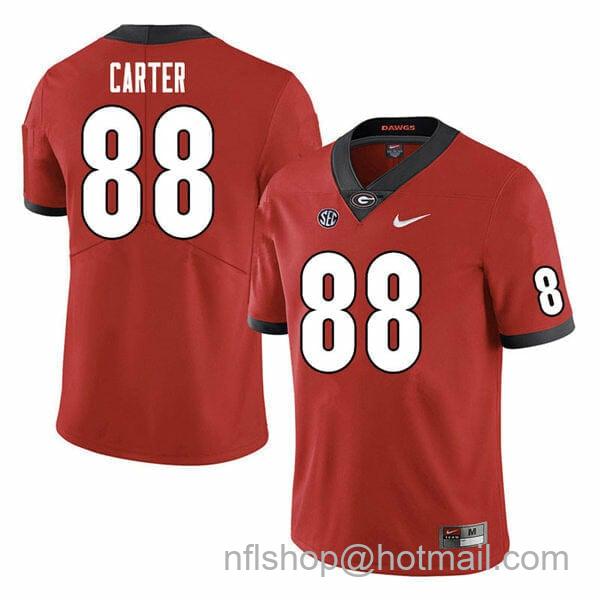 Men's Nike Georgia Bulldogs Jalen Carter Jersey #88 College Football Game Red