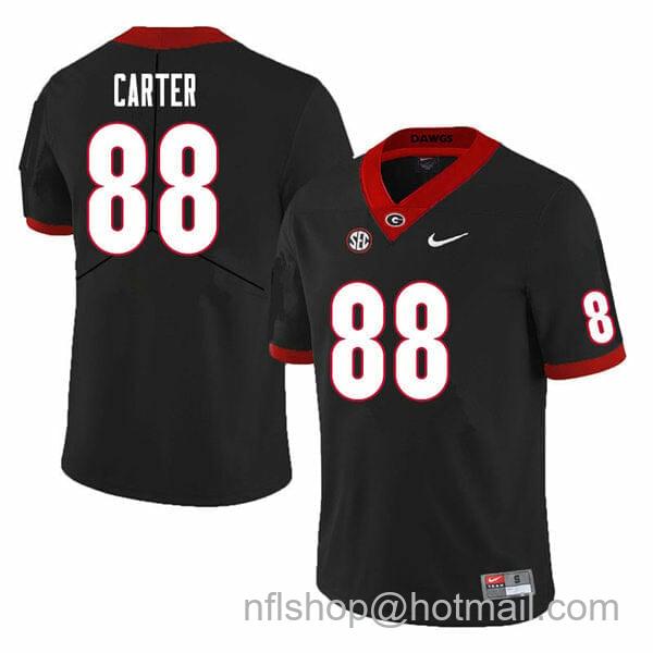 Men's Nike Georgia Bulldogs Jalen Carter Jersey #88 College Football Game Black