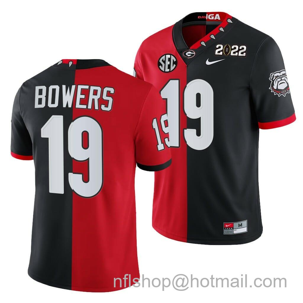 Men's Nike Georgia Bulldogs Bowers Jersey #19 2022 National Championship Black