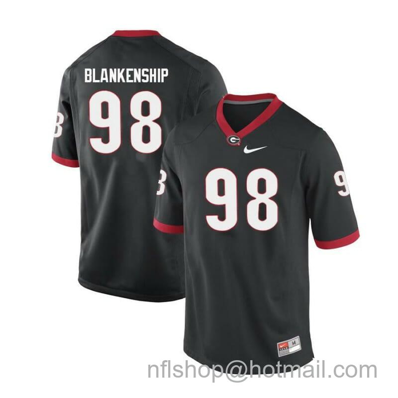 Men's Nike Georgia Bulldogs #98 Rodrigo Blankenship College Football Jersey Black