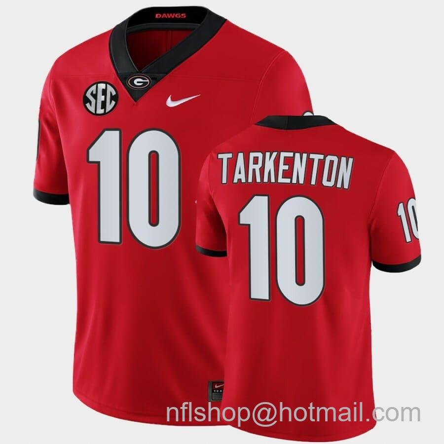 Men's Nike Georgia Bulldogs #10 Fran Tarkenton Red College Football Alumni Jersey