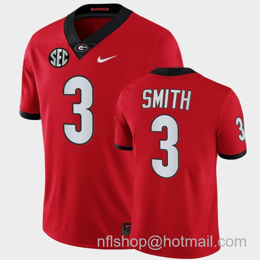 Men's Nike Georgia Bulldogs #3 Roquan Smith Red College Football Alumni Jersey