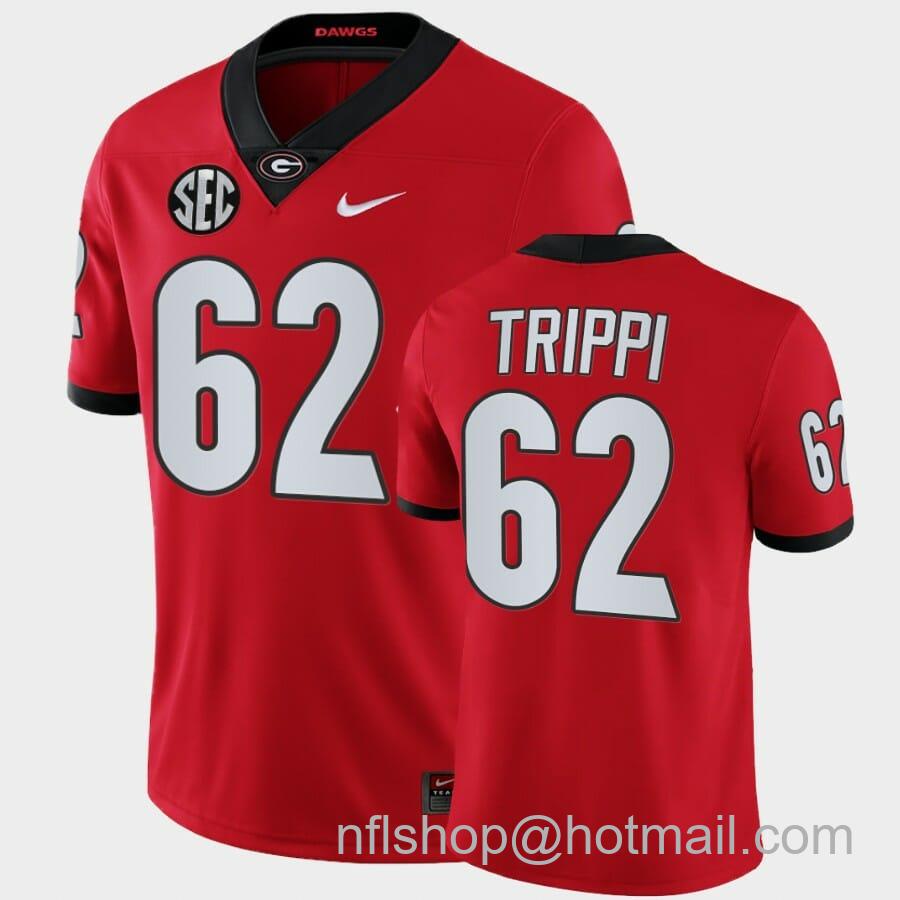 Men's Nike Georgia Bulldogs #62 Charley Trippi Red College Football Alumni Jersey