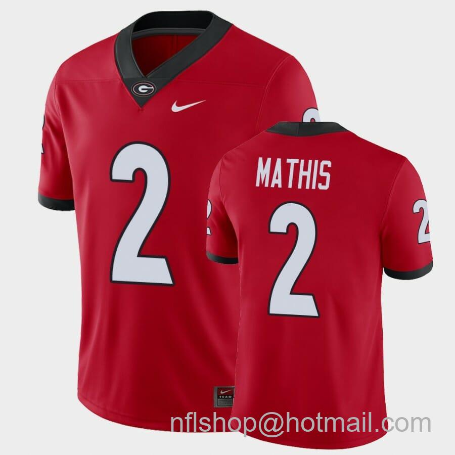 Men's Nike Georgia Bulldogs #2 DWan Mathis Red College Football Alumni Player Jersey