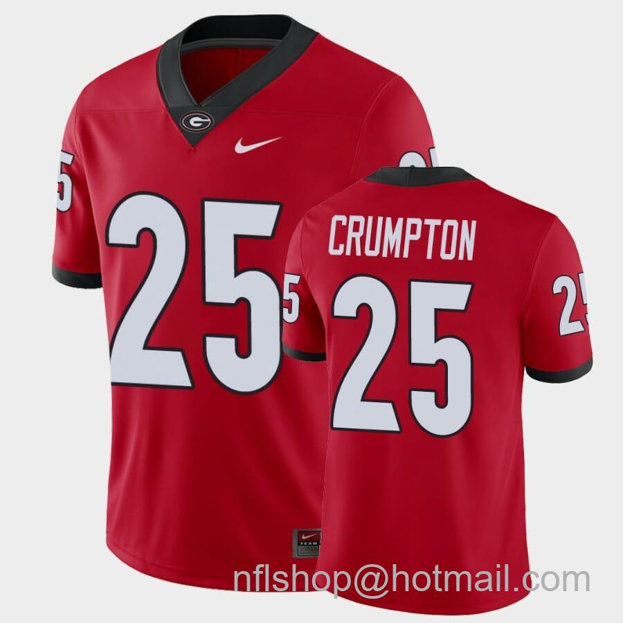 Men's Nike Georgia Bulldogs #25 Ahkil Crumpton Red College Football Alumni Player Jersey