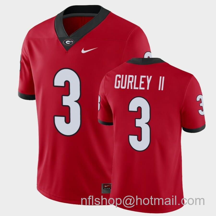 Men's Nike Georgia Bulldogs #3 Todd Gurley II Red College Football Alumni Player Jersey