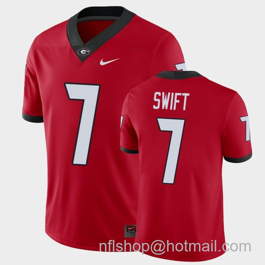 Men's Nike Georgia Bulldogs #7 DAndre Swift Red College Football Alumni Player Jersey