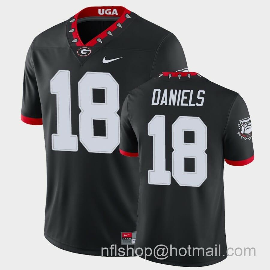 Men's Nike Georgia Bulldogs #18 JT Daniels Black College Football Alternate Game Jersey