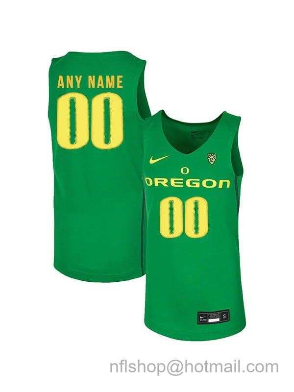 Men's Nike Custom Oregon Ducks Jersey College Basketball Name and Number Elite Green