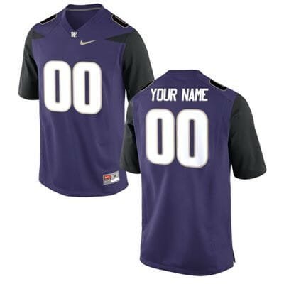 Men's Custom Washington Huskies Football Jersey Name Number Purple College