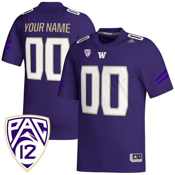 Men's Custom Washington Huskies Jersey Name and Number College Football Purple All Stitched