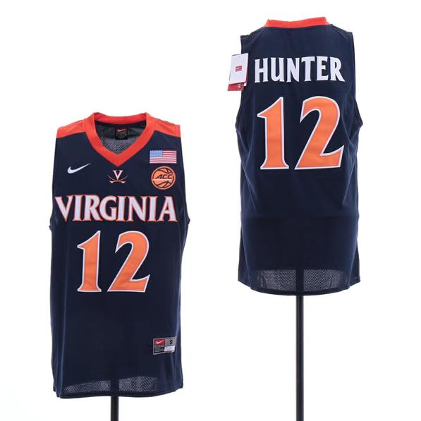 Men's Virginia Cavaliers #12 DeAndre Hunter NCAA Basketball Jersey