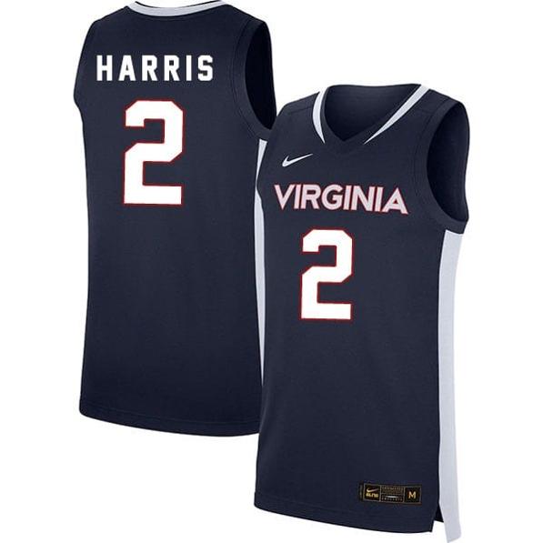 Men's Dante Harris Jersey #2 Virginia Cavaliers College Basketball Stitched Navy