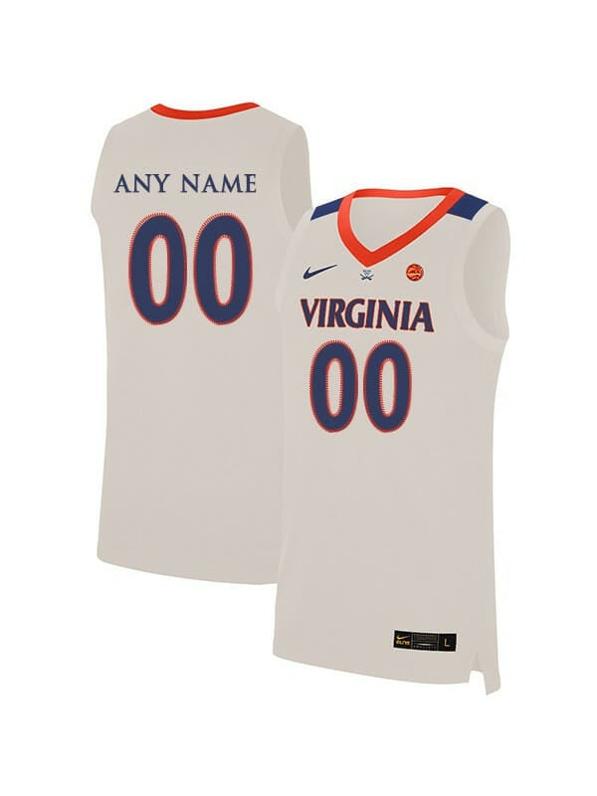 Men's Custom Virginia Cavaliers Jersey College Basketball Name and Number Elite White