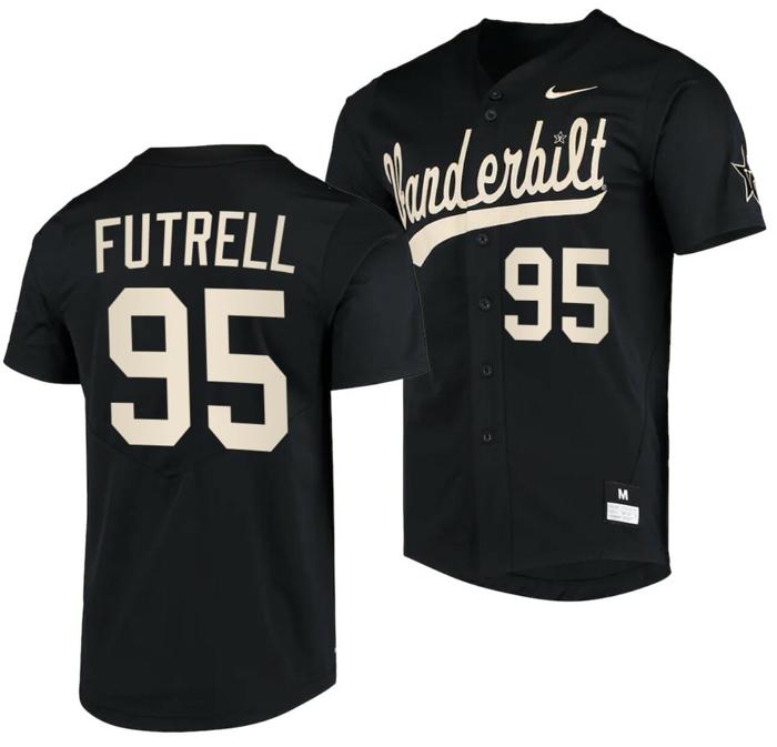 Men's Devin Futrell Jersey Vanderbilt Commodores College Baseball Replica Black #95