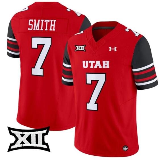 Men's Steve Smith Sr Jersey #7 Utah Utes Vapor Limited College Football Stitched Red