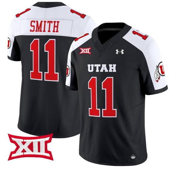 Men's Alex Smith Jersey #11 Utah Utes Vapor Limited College Football Stitched Black Alternate