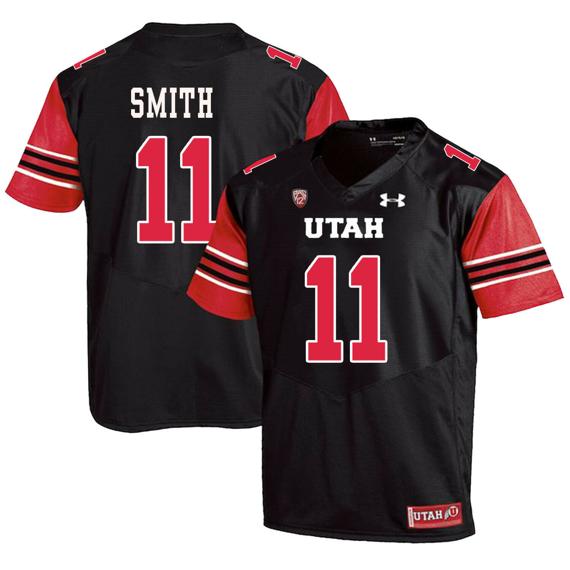 Men's Utah Utes #11 Alex Smith NCAA College Football Jersey Black