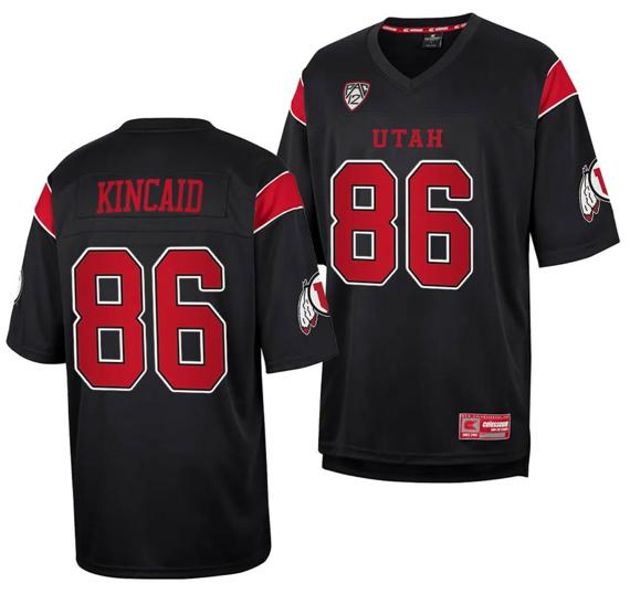 Men's Utah Utes #86 Dalton Kincaid Jersey Throwback College Football Black