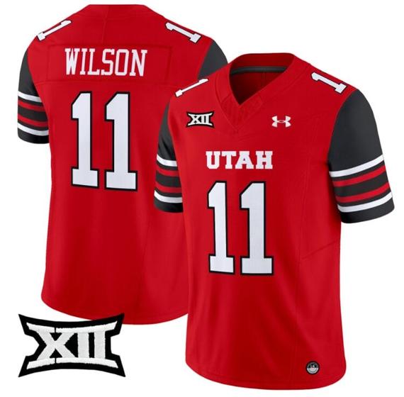 Men's Isaac Wilson Jersey #11 Utah Utes Vapor Limited College Football Stitched Red