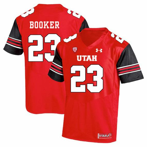 Men's Utah Utes #23 Devontae Booker NCAA College Football Jersey Red