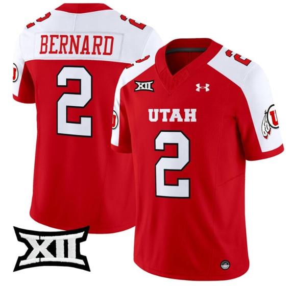 Men's Micah Bernard Jersey #2 Utah Utes Vapor Limited College Football Stitched Red Alternate