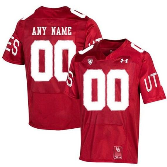 Men's Utah Utes Custom Jersey Name Number Red College Football