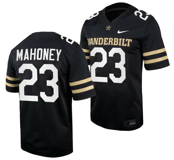 Men's Vanderbilt Commodores Jaylen Mahoney Jersey Home College Football Black #23