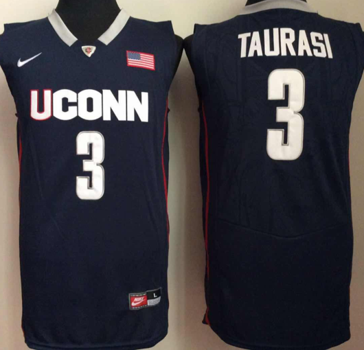 Men's Uconn Huskies #3 Diana Taurasi NCAA Basketball Jersey Blue