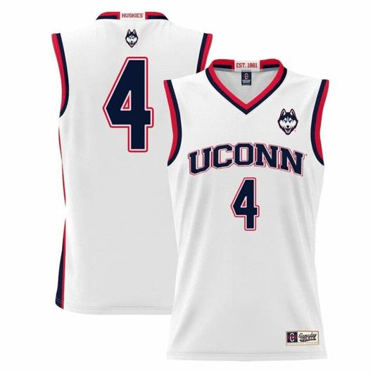 Men's Nahiem Alleyne Jersey UConn Huskies College Basketball White #4