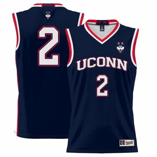 Men's Tristen Newton Jersey UConn Huskies College Basketball No Name Navy #2