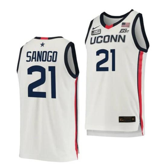 Men's Nike #21 Adama Sanogo Jersey UConn Huskies College Basketball Jerseys